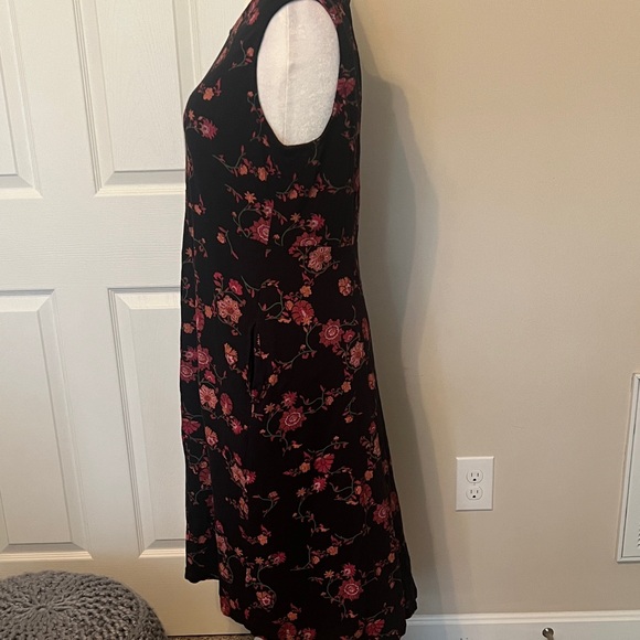 Terra Floral Knit Dress Large Knee-Length Cotton - Picture 7 of 11